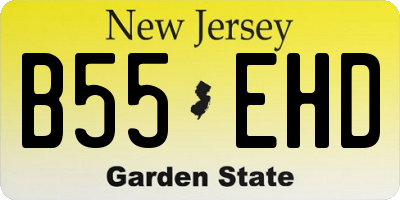 NJ license plate B55EHD