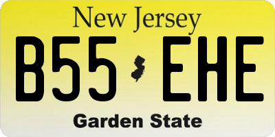 NJ license plate B55EHE