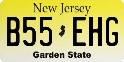 NJ license plate B55EHG