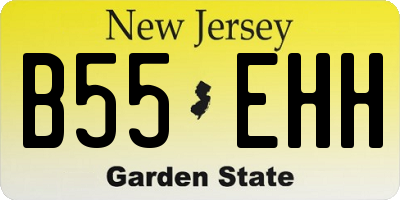 NJ license plate B55EHH