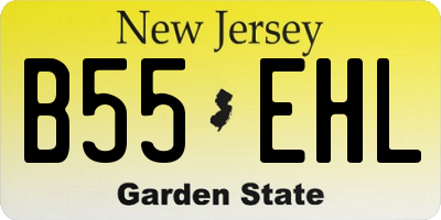 NJ license plate B55EHL