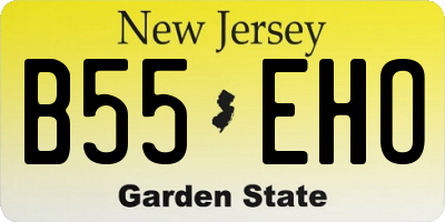 NJ license plate B55EHO