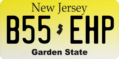 NJ license plate B55EHP