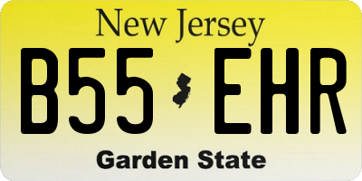 NJ license plate B55EHR