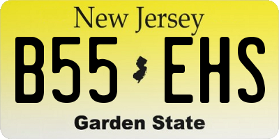 NJ license plate B55EHS