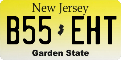 NJ license plate B55EHT