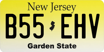NJ license plate B55EHV