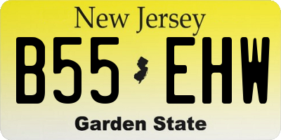 NJ license plate B55EHW