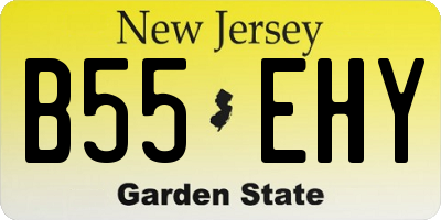 NJ license plate B55EHY