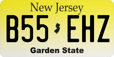 NJ license plate B55EHZ