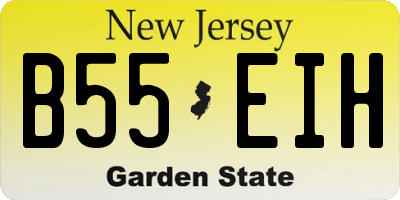 NJ license plate B55EIH