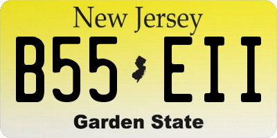 NJ license plate B55EII
