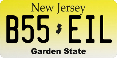 NJ license plate B55EIL