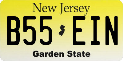 NJ license plate B55EIN