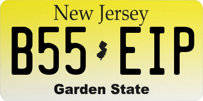 NJ license plate B55EIP