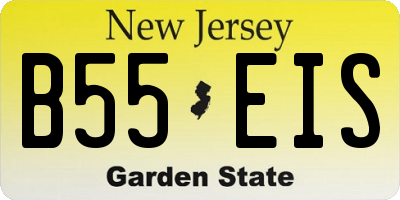 NJ license plate B55EIS