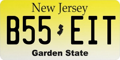 NJ license plate B55EIT