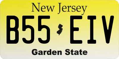 NJ license plate B55EIV
