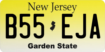 NJ license plate B55EJA