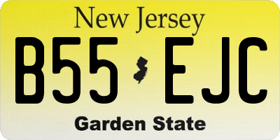 NJ license plate B55EJC