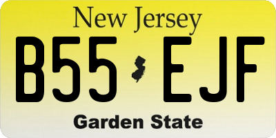 NJ license plate B55EJF