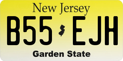 NJ license plate B55EJH