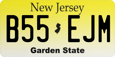 NJ license plate B55EJM