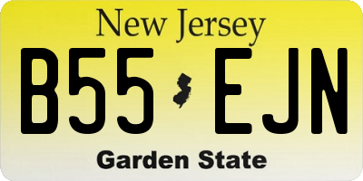 NJ license plate B55EJN