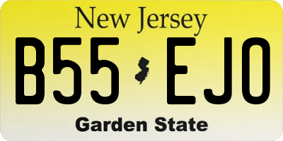 NJ license plate B55EJO