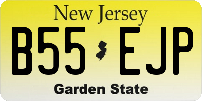 NJ license plate B55EJP