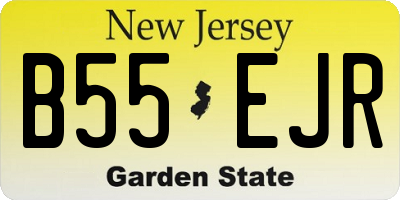 NJ license plate B55EJR