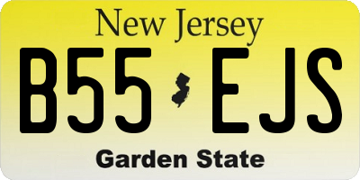 NJ license plate B55EJS