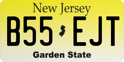 NJ license plate B55EJT