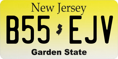 NJ license plate B55EJV