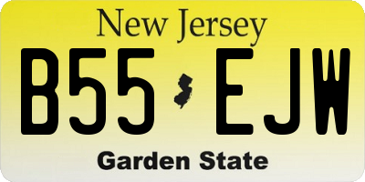 NJ license plate B55EJW
