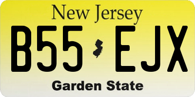 NJ license plate B55EJX