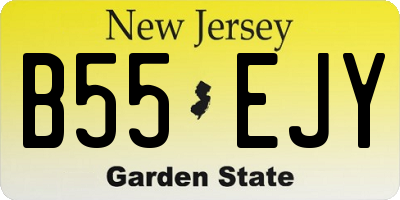 NJ license plate B55EJY
