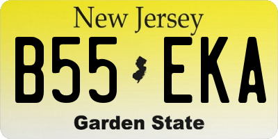 NJ license plate B55EKA