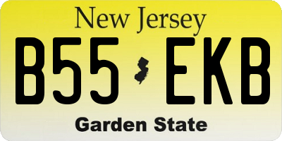 NJ license plate B55EKB
