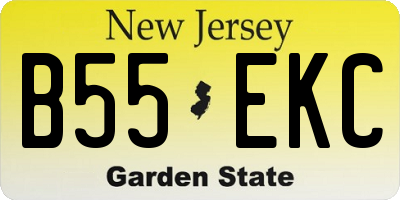 NJ license plate B55EKC