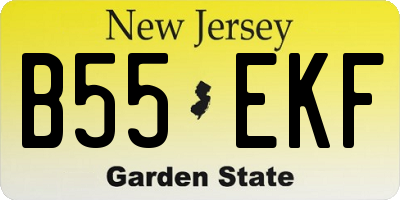 NJ license plate B55EKF