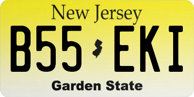 NJ license plate B55EKI