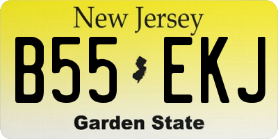 NJ license plate B55EKJ