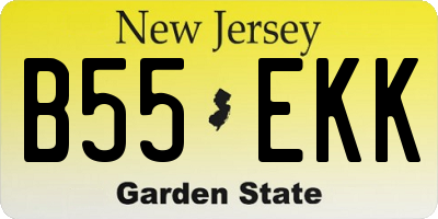 NJ license plate B55EKK