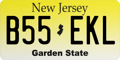 NJ license plate B55EKL