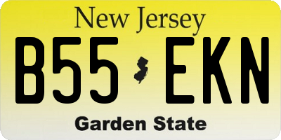 NJ license plate B55EKN