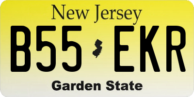 NJ license plate B55EKR