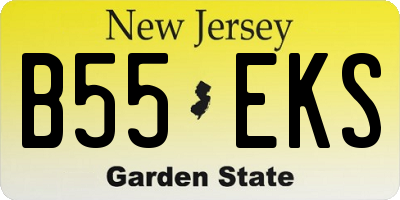 NJ license plate B55EKS