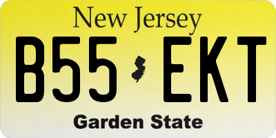 NJ license plate B55EKT