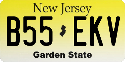 NJ license plate B55EKV